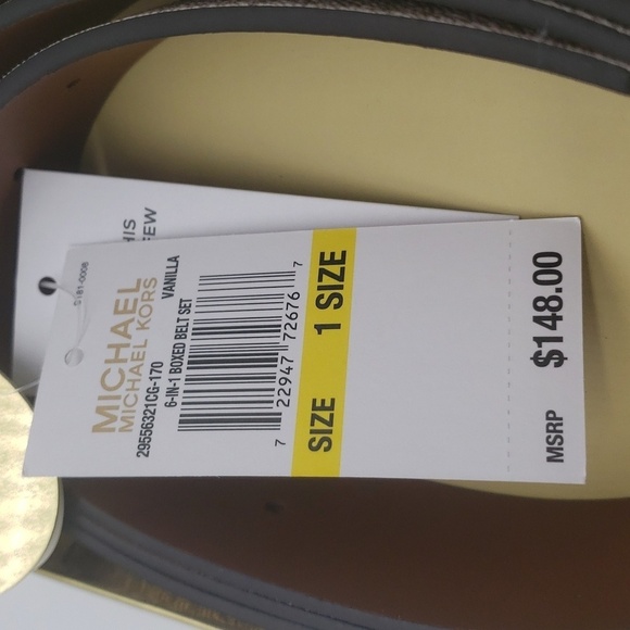 229- MICHAEL Michael Kors 6 In 1 Reversible Belt Set NWT - Picture 3 of 12